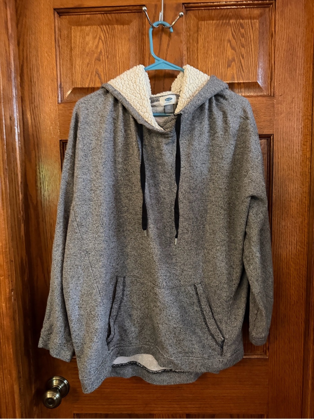 Old Navy XXL Black Heathered Hooded Pullover Long Sleeve